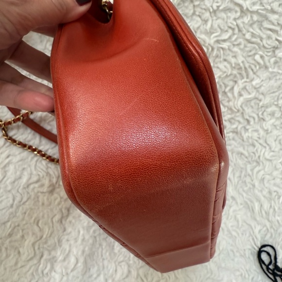 AUTHENTIC Chanel Red Orange Diana Reissue Flap RARE (2015) - Picture 5 of 16